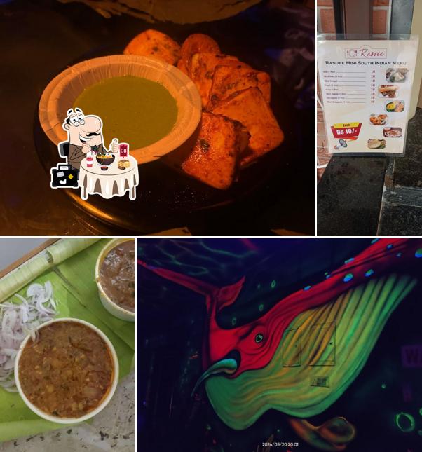 Meals at Rasoee Vegetarian Dhaba Neon Themed Restaurant Shenoy Nagar