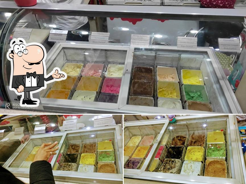 This is the image displaying interior and food at Havmor Havfunn Ice cream Parlor