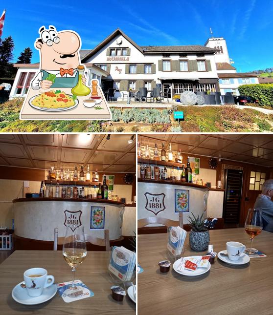 Questa è la immagine che mostra la cibo e esterno di Restaurant Rössli Gähwil