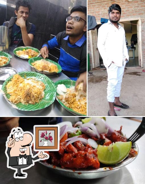 Check out the picture showing interior and food at Glamour Hotel