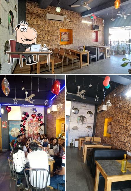 The interior of SHIVAARA ️ RESTRO CAFE,PIZZA HOUSE,BANQUET & P.G