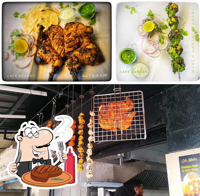 Meat meals are available at Café Kababs