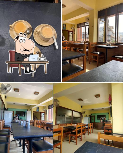 Take a seat at one of the tables at Little Chef thali and south indian