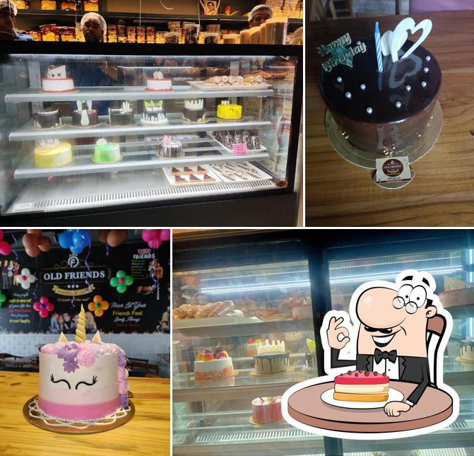 Here's a pic of Old Friends Bakers and Cafe / 100 % Eggless / Best Bakery / Customized Cakes / Cake Shop