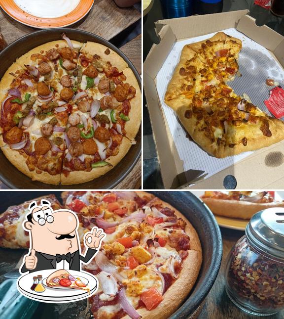 Pick various types of pizza
