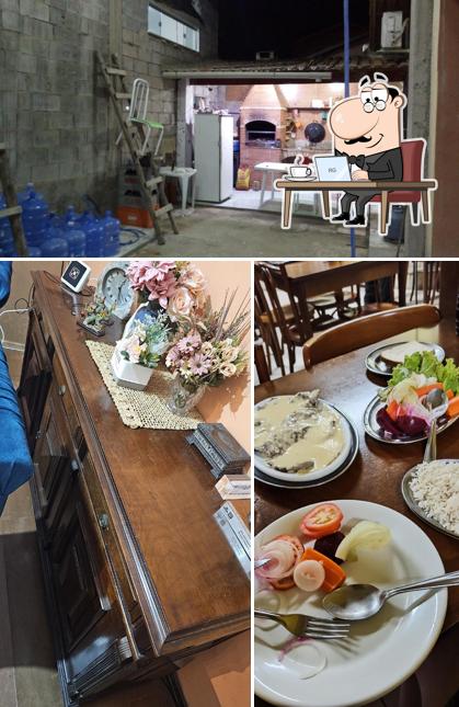 Sente em uma das mesas no Bar e Restaurante Walter