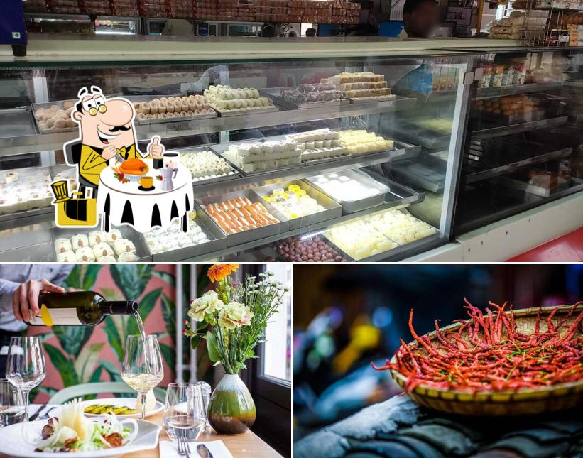 Among different things one can find food and wine at Bajaj Dairy Sweets