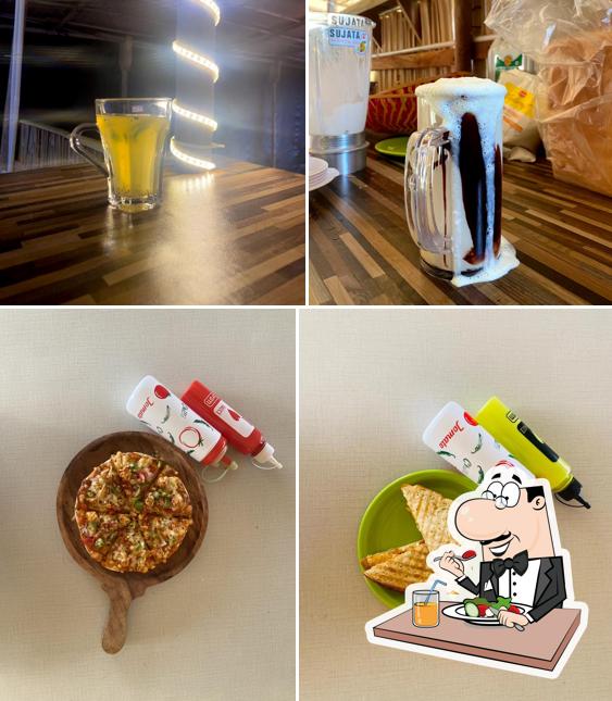 Food at Bamboo hut cafe