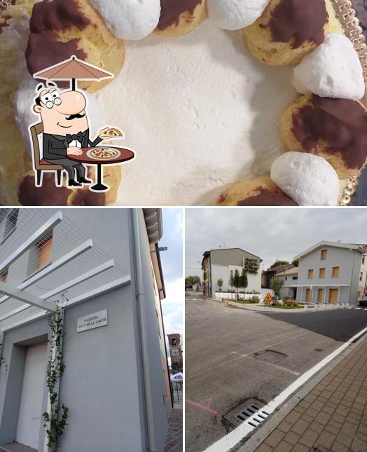 La esterno e dolce del ristorante