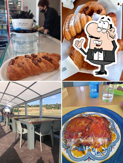 La interni e cibo del ristorante