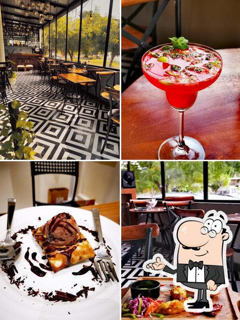 The interior of Cafe 55