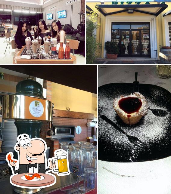 Puoi ordinare un rinfrescante bicchiere di birra chiara o scura