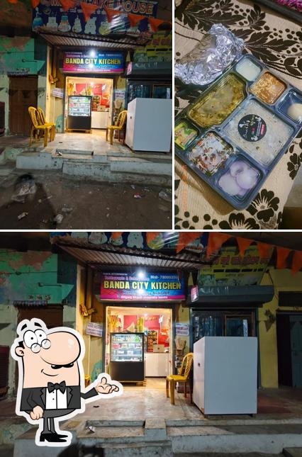 This is the image showing interior and food at Banda city kitchen
