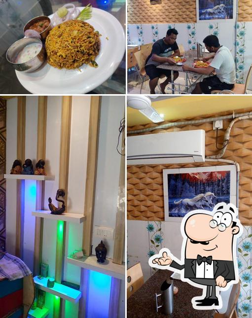 The interior of Subham ac family restaurant