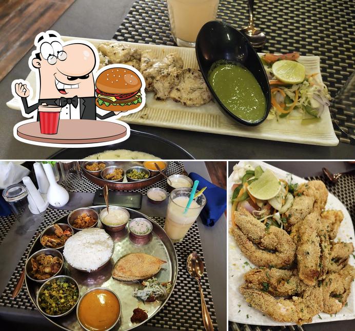 Get a burger at Eater's Den