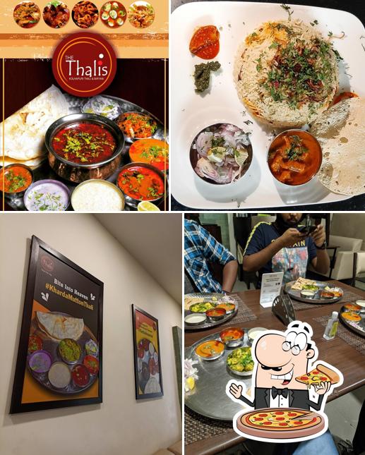 Try out pizza at The Thalis Kolhapuri Thali Best Non veg thali in kolhapur