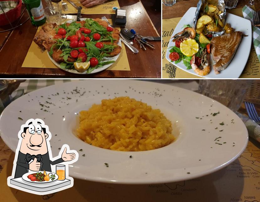 Cibo al Trattoria "Amici Miei"