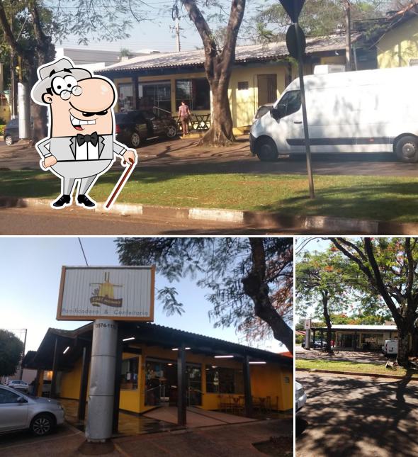 O exterior do Padaria e Confeitaria Nova Moinho