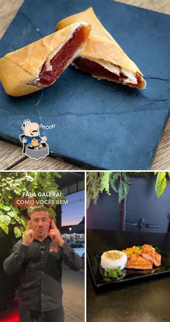 Entre diferentes coisas, comida e exterior podem ser encontrados no Frigotto Sushi STI