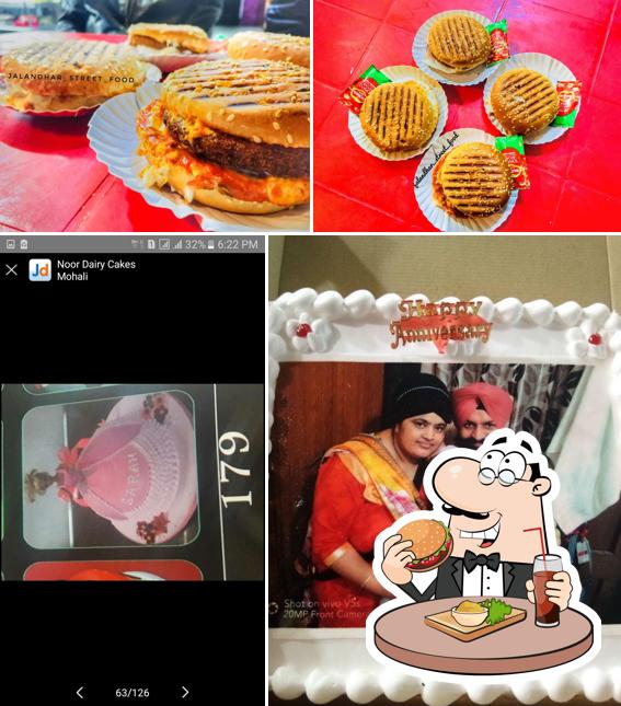Order a burger at NOOR CAKE SHOP