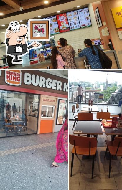 Take a seat at one of the tables at Burger King