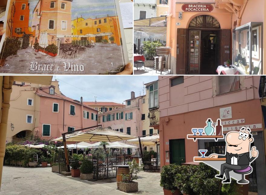 Gli interni di Brace e Vino