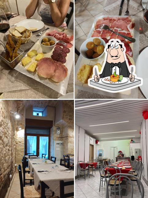 La cibo e interni del ristorante