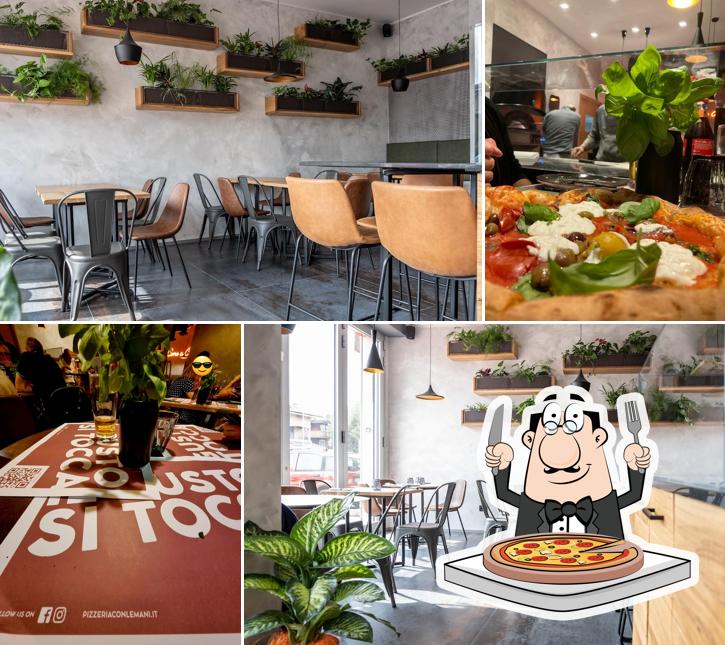A Con Le Mani, puoi ordinare una bella pizza