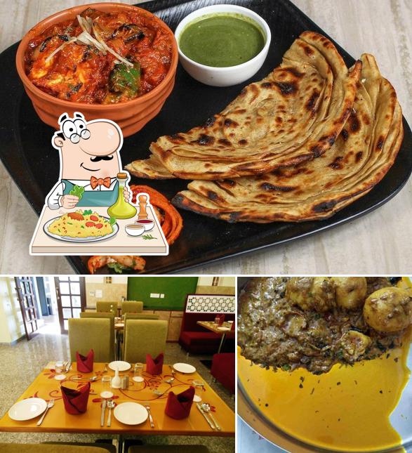 The picture of food and interior at Basil Restaurant