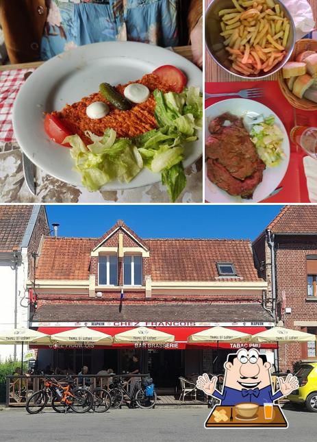 Voici l’image affichant la nourriture et extérieur sur Chez Francois