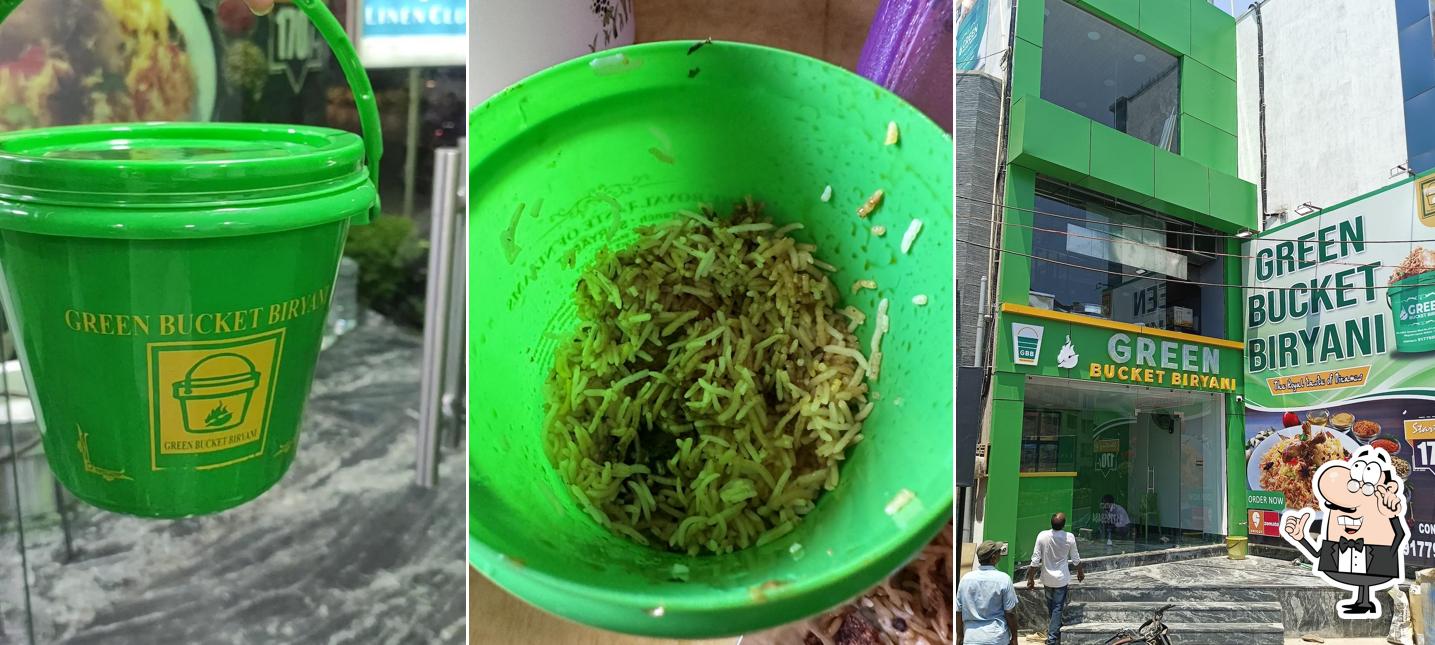 The interior of Green Bucket Biryani Nellore