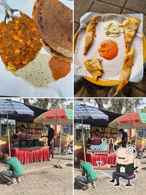 Check out the picture showing interior and food at Special 1 Sigri Dosa