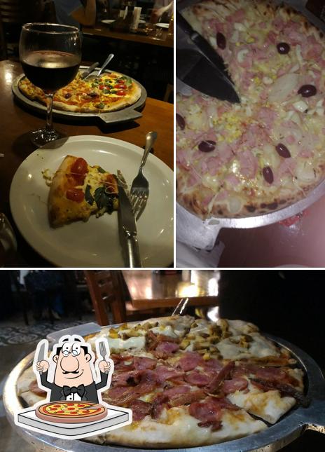 Peça pizza no Fabbrica di Pizza