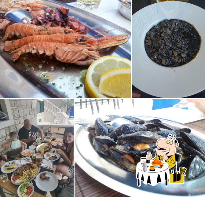 Salmone grigliato e cozze al Konoba Stara Uljara