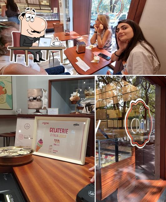 Gli interni di CREMA Alta Gelateria