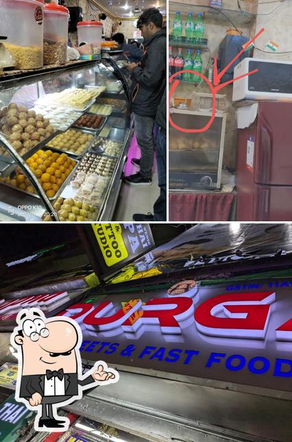 The interior of Durga Sweets & Fast Food