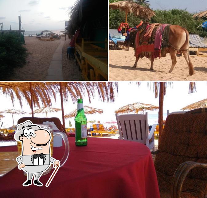 This is the picture displaying exterior and beer at Rosarios family run restaurant