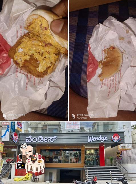 The picture of food and exterior at Wendy’s
