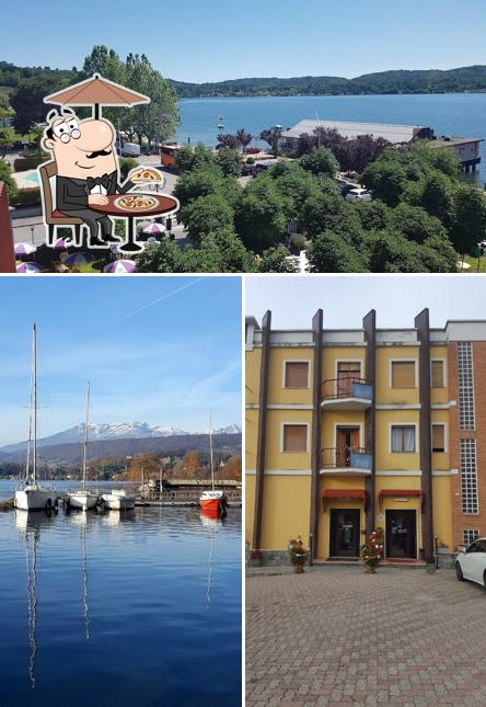 Puoi goderti l'aria fresca da seduto all'esterno di Hotel Ristorante & Pizzeria Lido Viverone