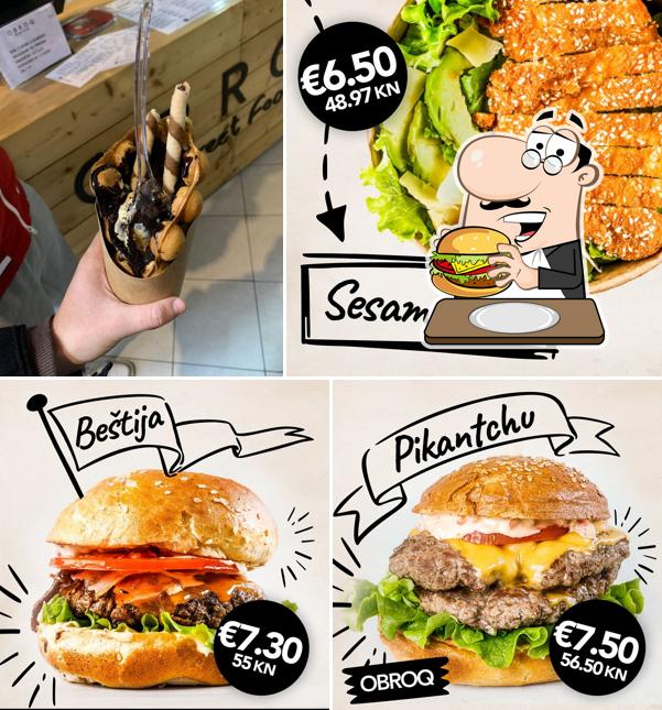 Hamburger al OBROQ Street Food Restaurant