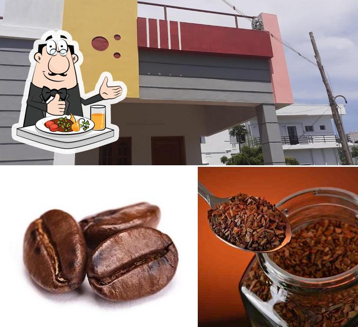 Om Kumaran Coffee Works is distinguished by food and exterior