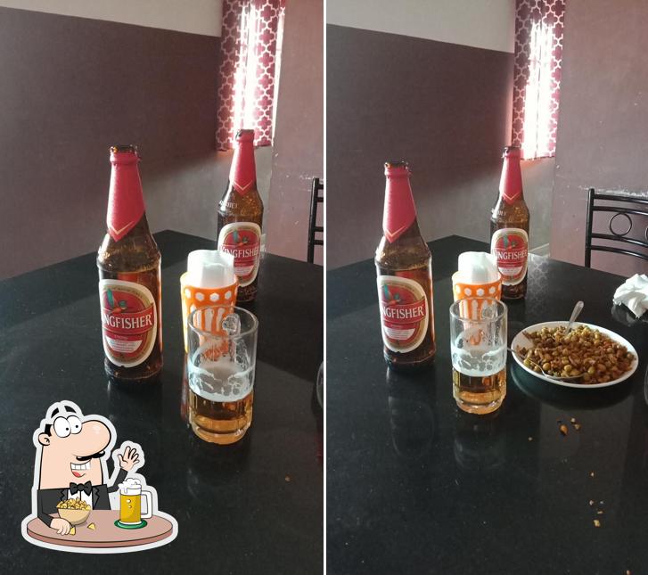 Enjoy a glass of light or dark beer