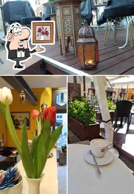 Gli interni di Curcuma Cafè