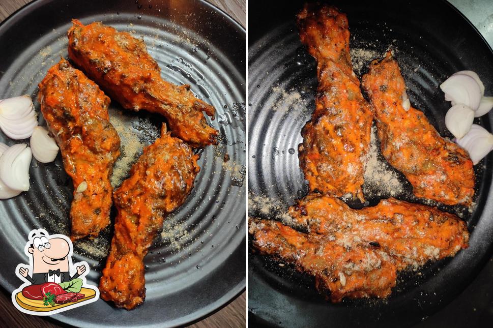 Meat dishes are offered by Champaran Meat House