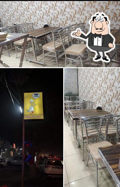 The picture of interior and exterior at Jolly Chicken