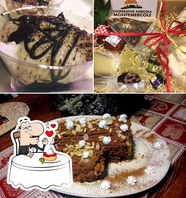 La Bottega di Montemercole serve un'ampia selezione di dolci
