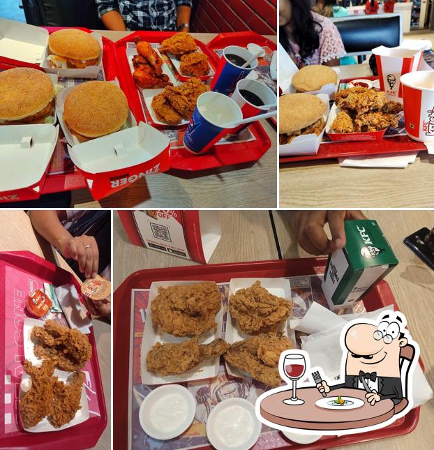 Fried chicken at KFC