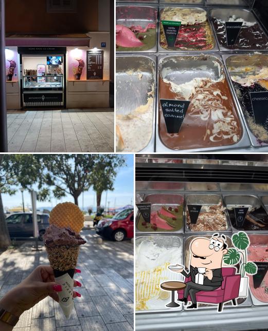 Gli interni di Botanović ice cream Baška voda