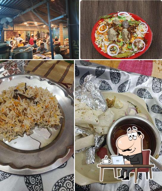 Take a look at the picture showing interior and food at DAAWAT E KHAS
