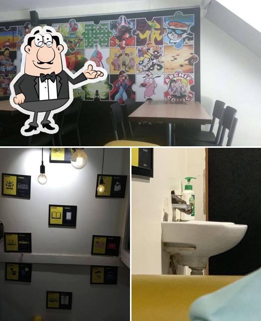 The interior of Nineties Cafe